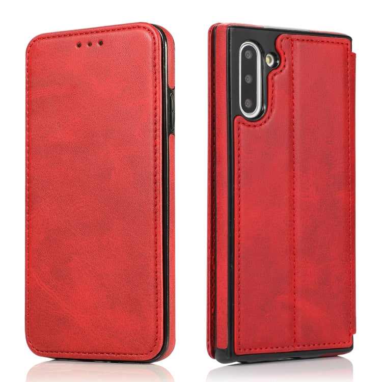 For Samsung Galaxy Note10 Knight Magnetic Suction Leather Phone Case