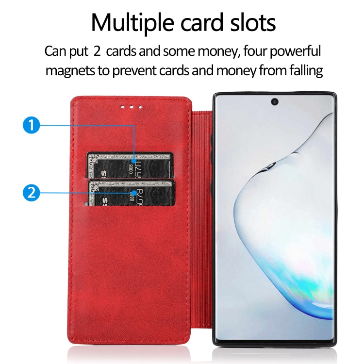 For Samsung Galaxy Note10 Knight Magnetic Suction Leather Phone Case