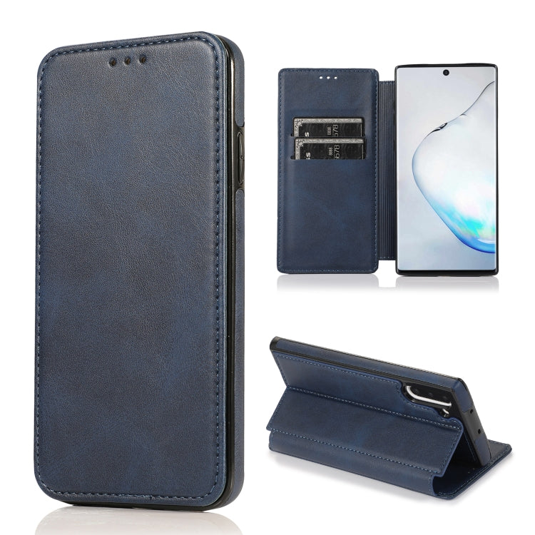 For Samsung Galaxy Note10 Knight Magnetic Suction Leather Phone Case