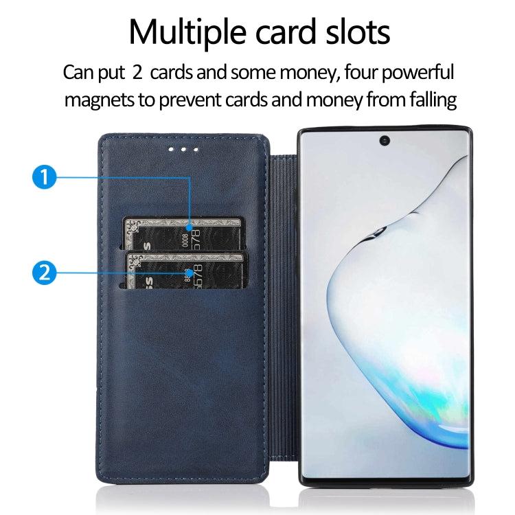 For Samsung Galaxy Note10 Knight Magnetic Suction Leather Phone Case