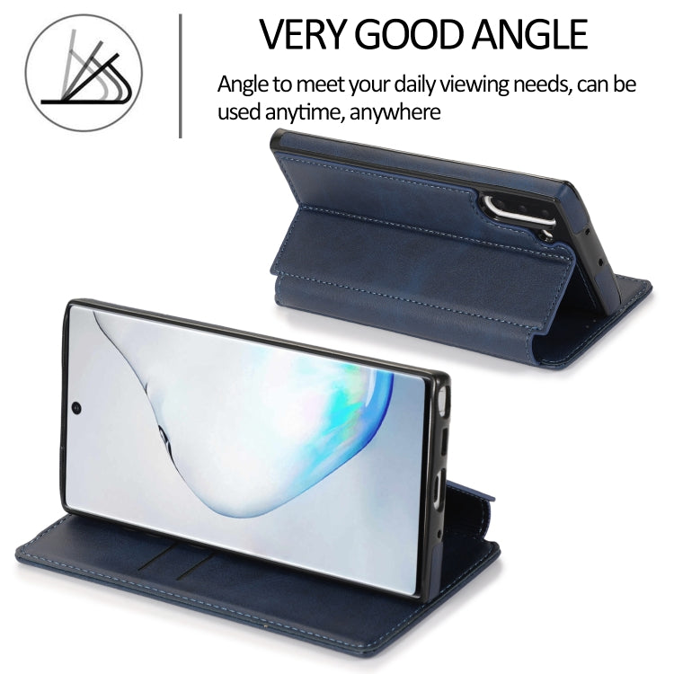 For Samsung Galaxy Note10 Knight Magnetic Suction Leather Phone Case