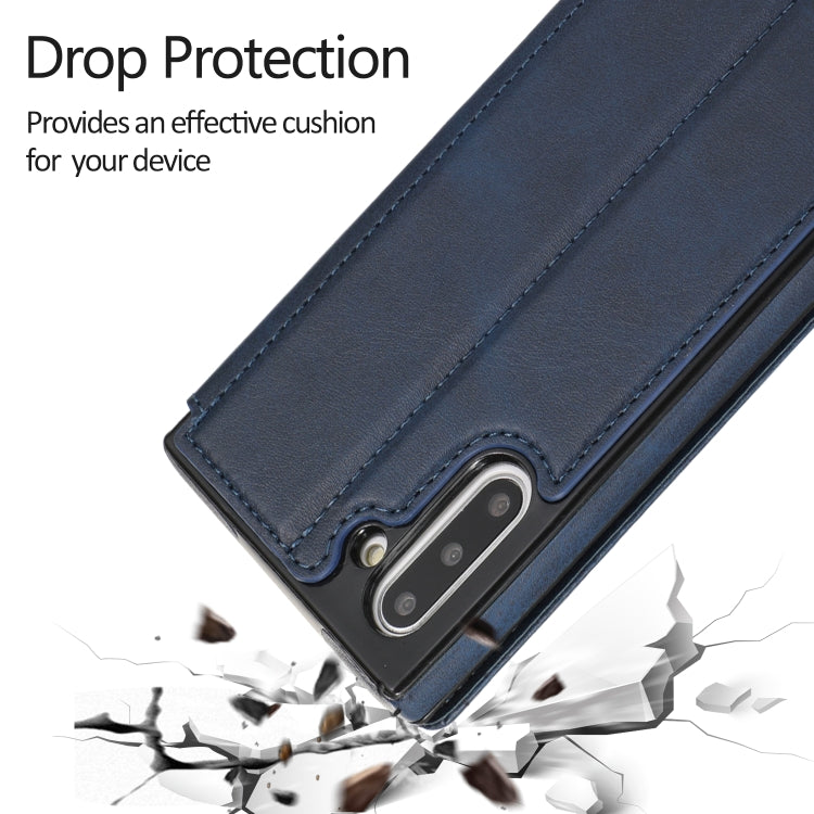 For Samsung Galaxy Note10 Knight Magnetic Suction Leather Phone Case