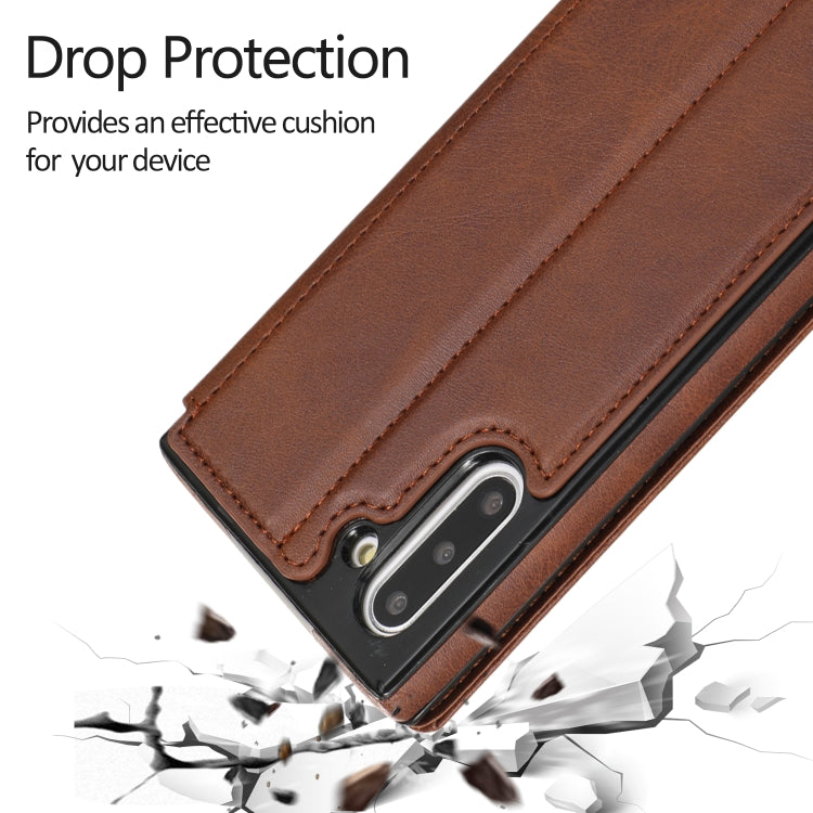 For Samsung Galaxy Note10 Knight Magnetic Suction Leather Phone Case