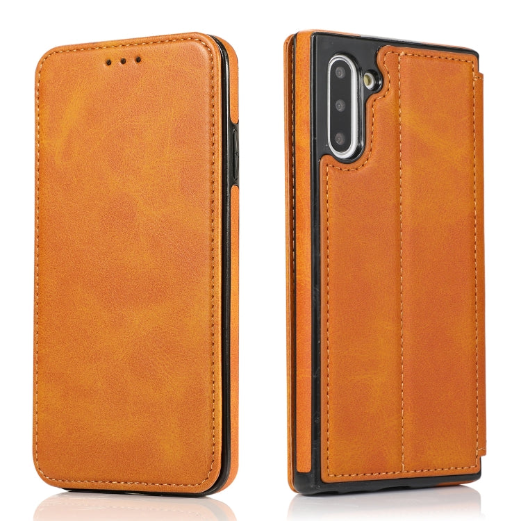 For Samsung Galaxy Note10 Knight Magnetic Suction Leather Phone Case