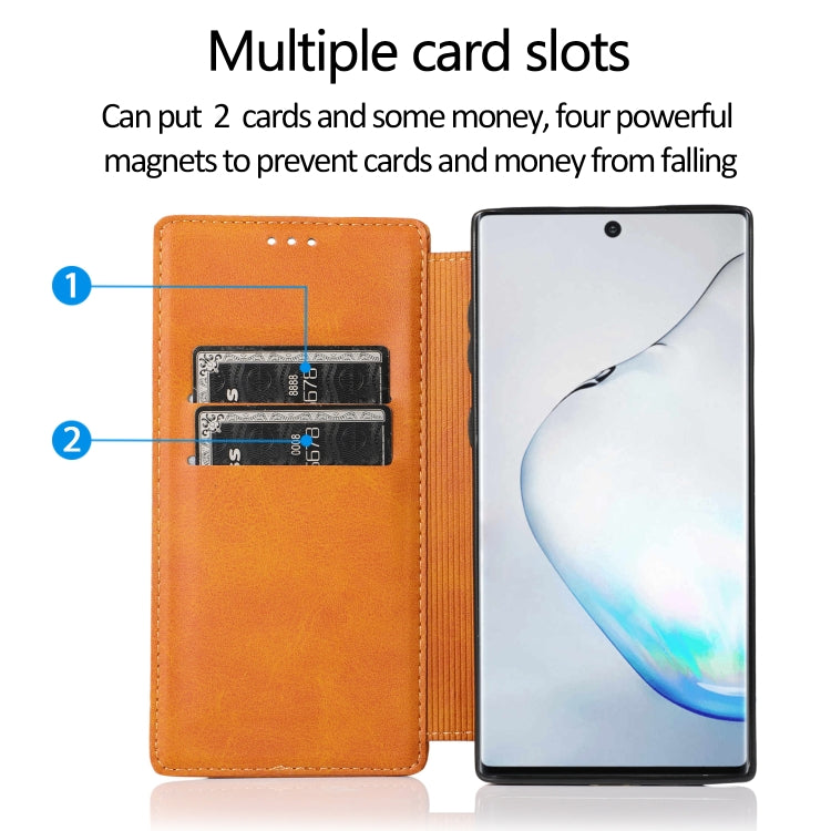 For Samsung Galaxy Note10 Knight Magnetic Suction Leather Phone Case