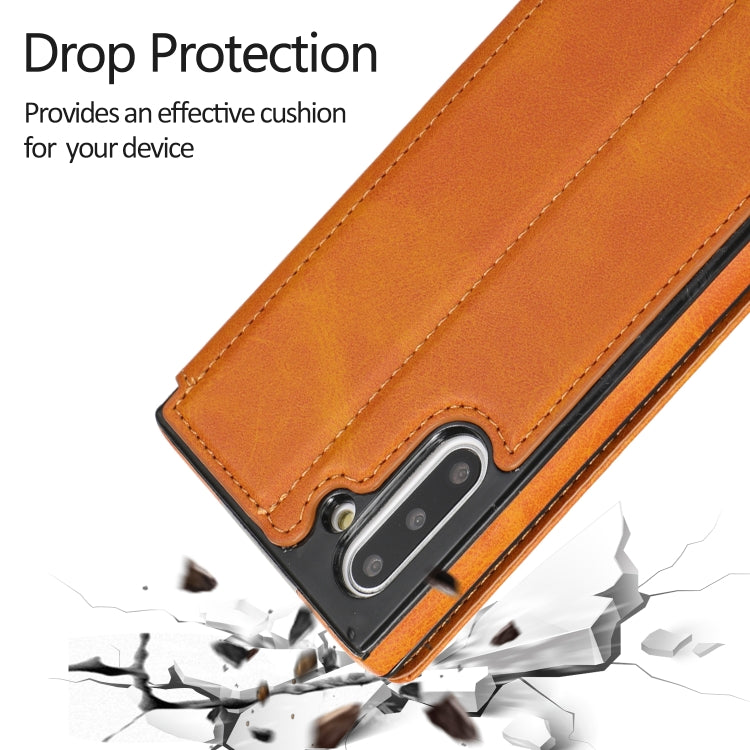 For Samsung Galaxy Note10 Knight Magnetic Suction Leather Phone Case
