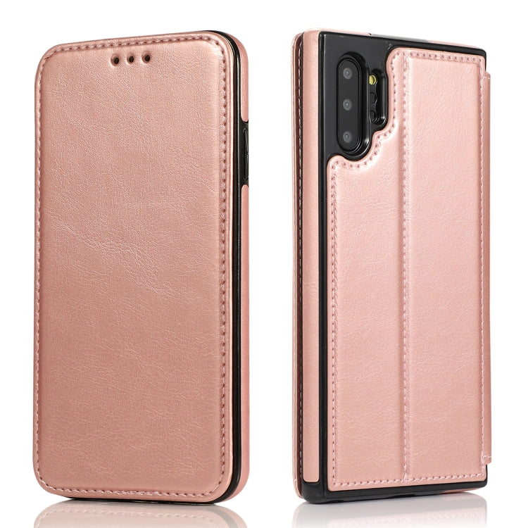 For Samsung Galaxy Note10+ Knight Magnetic Suction Leather Phone Case