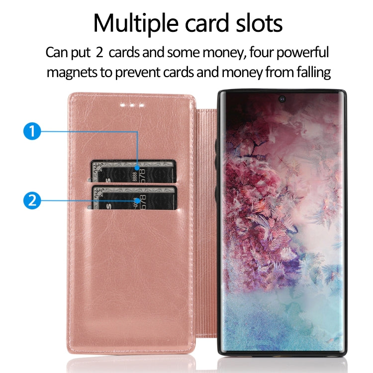 For Samsung Galaxy Note10+ Knight Magnetic Suction Leather Phone Case