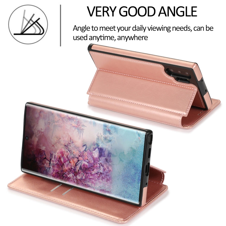 For Samsung Galaxy Note10+ Knight Magnetic Suction Leather Phone Case