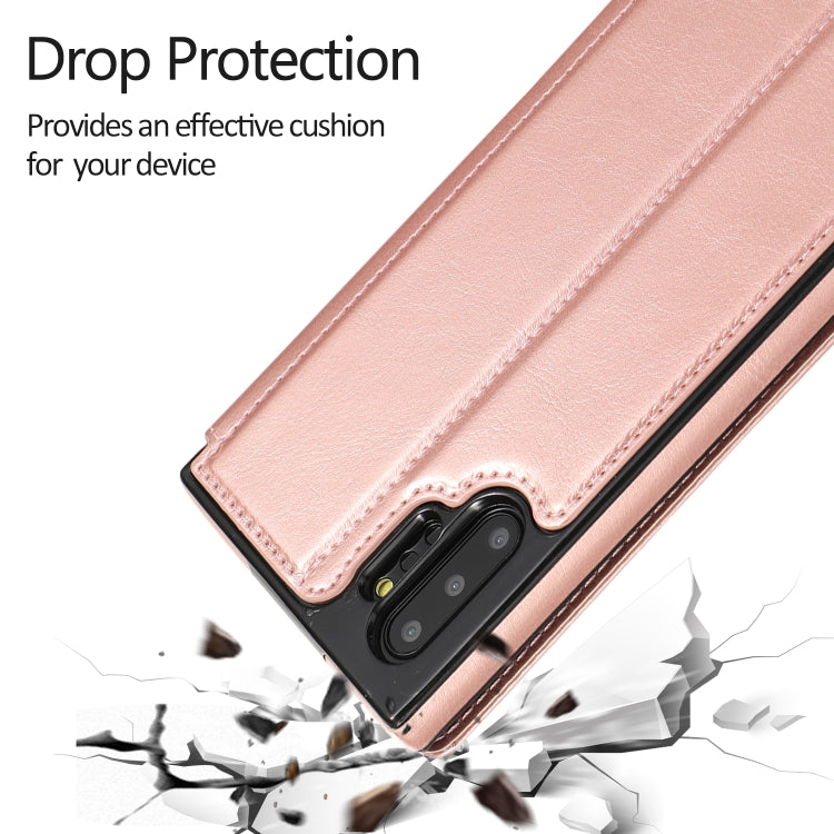 For Samsung Galaxy Note10+ Knight Magnetic Suction Leather Phone Case