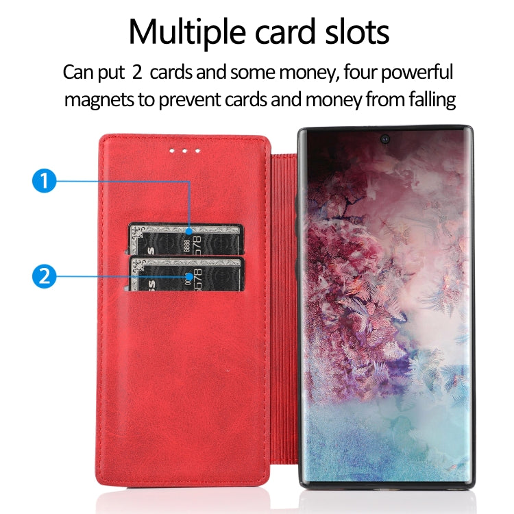 For Samsung Galaxy Note10+ Knight Magnetic Suction Leather Phone Case