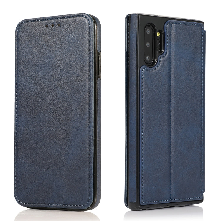 For Samsung Galaxy Note10+ Knight Magnetic Suction Leather Phone Case