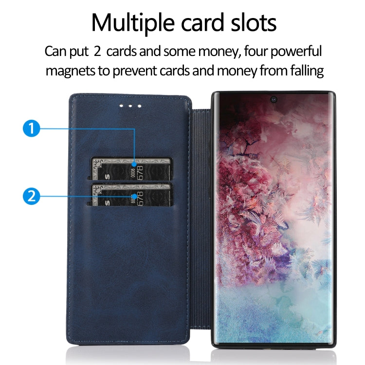 For Samsung Galaxy Note10+ Knight Magnetic Suction Leather Phone Case