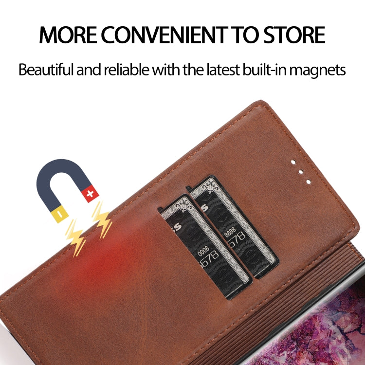 For Samsung Galaxy Note10+ Knight Magnetic Suction Leather Phone Case