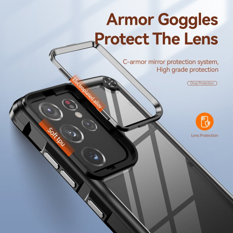For Samsung Galaxy S21 Ultra 5G TPU + PC Lens Protection Phone Case