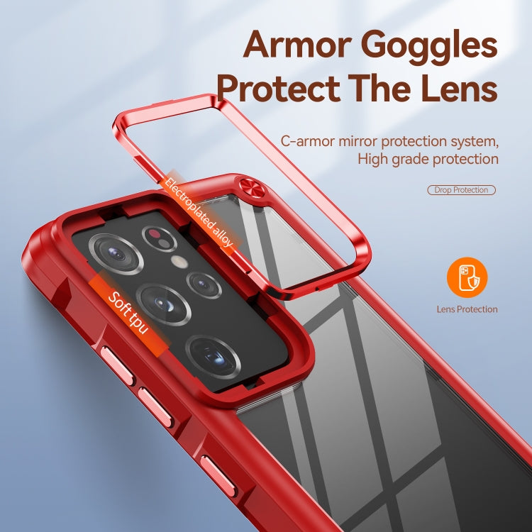 For Samsung Galaxy S21 Ultra 5G TPU + PC Lens Protection Phone Case