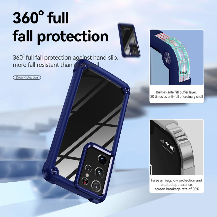 For Samsung Galaxy S21 Ultra 5G TPU + PC Lens Protection Phone Case