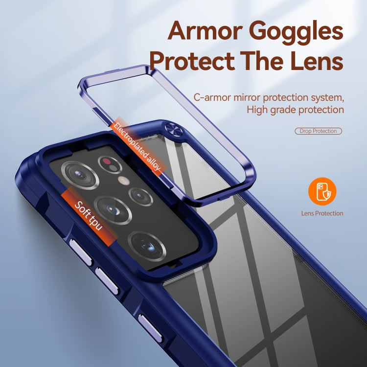For Samsung Galaxy S21 Ultra 5G TPU + PC Lens Protection Phone Case
