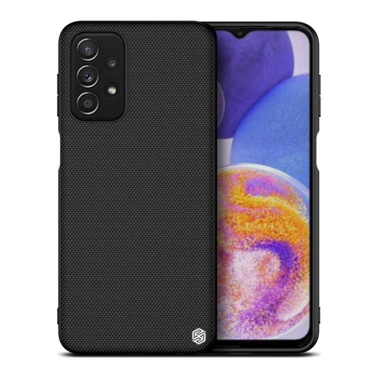 For Samsung Galaxy A23 4G NILLKIN 3D Texture Nylon Fiber PC+TPU Phone Case(Black)