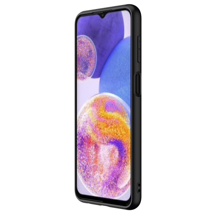 For Samsung Galaxy A23 4G NILLKIN 3D Texture Nylon Fiber PC+TPU Phone Case(Black)