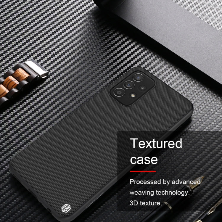 For Samsung Galaxy A23 4G NILLKIN 3D Texture Nylon Fiber PC+TPU Phone Case(Black)