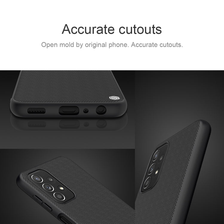 For Samsung Galaxy A23 4G NILLKIN 3D Texture Nylon Fiber PC+TPU Phone Case(Black)
