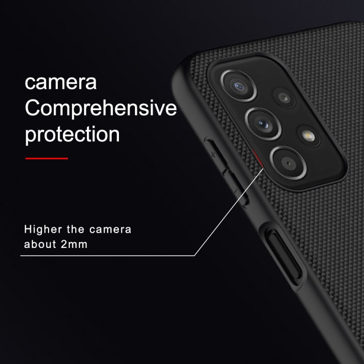 For Samsung Galaxy A23 4G NILLKIN 3D Texture Nylon Fiber PC+TPU Phone Case(Black)