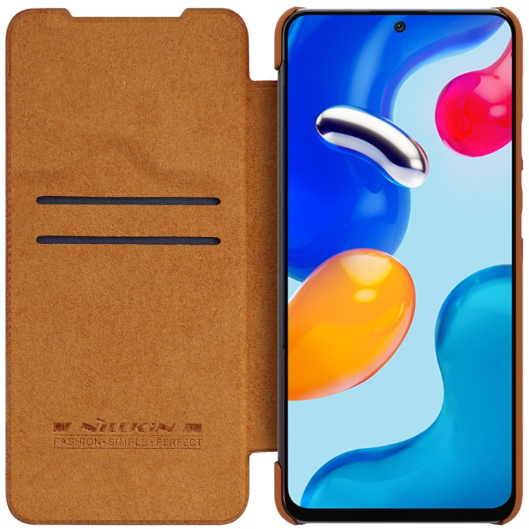 For Xiaomi Redmi Note 11S NILLKIN QIN Series Crazy Horse Texture Leather Case