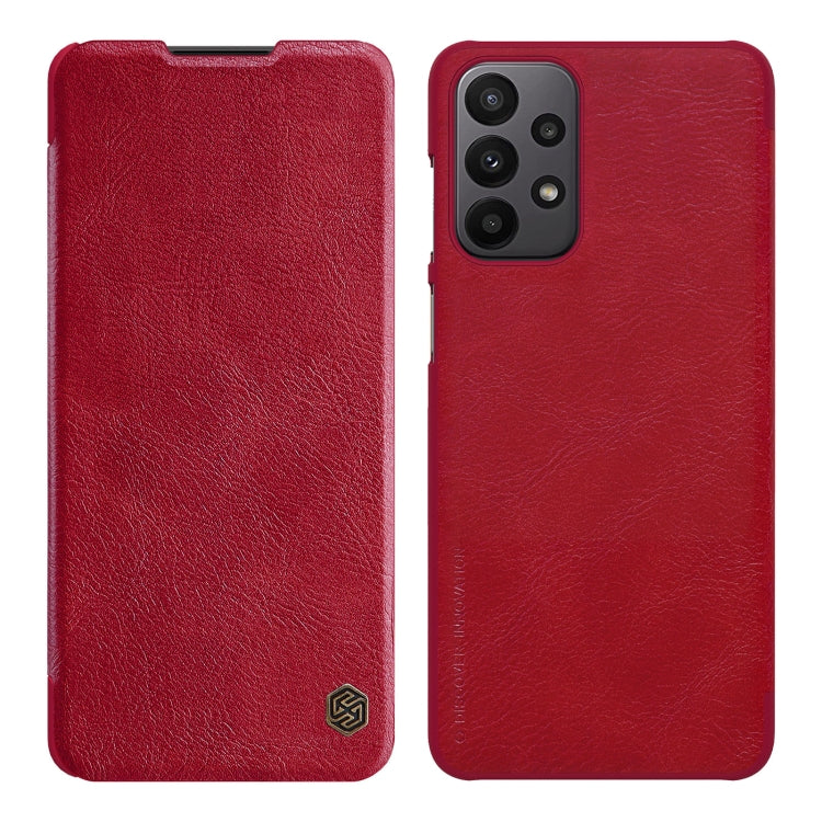 For Samsung Galaxy A23 4G NILLKIN QIN Series Crazy Horse Texture Leather Case(Red)
