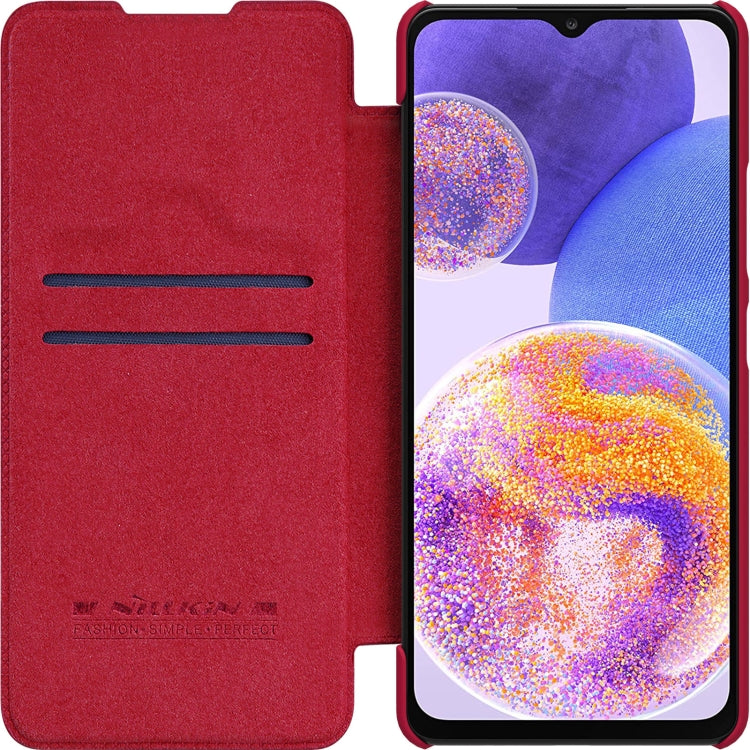 For Samsung Galaxy A23 4G NILLKIN QIN Series Crazy Horse Texture Leather Case(Red)