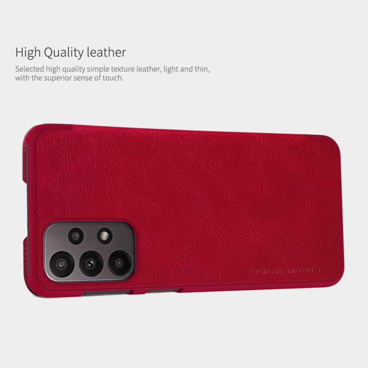 For Samsung Galaxy A23 4G NILLKIN QIN Series Crazy Horse Texture Leather Case(Red)
