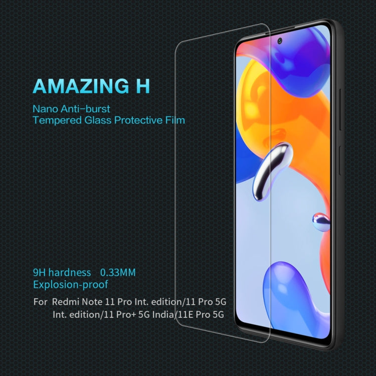 For Xiaomi Redmi Note 11 Pro / 11 Pro 5G NILLKIN H 0.33mm 9H Explosion-proof Tempered Glass Film