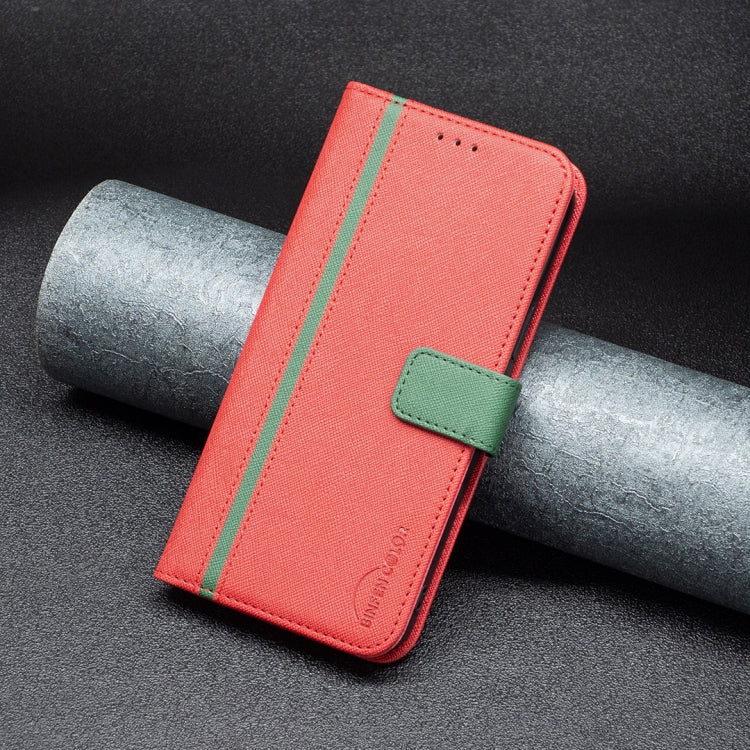 For Nokia G21 / G11 BF13 Color Matching Cross Texture Leather Phone Case