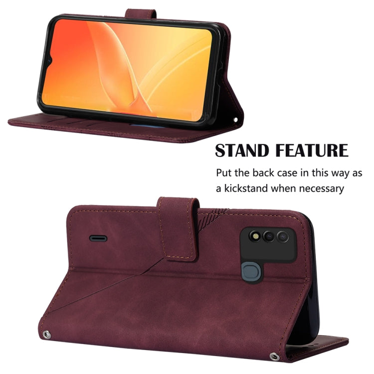 For Itel P37/Vision 2S/P651L Crossbody 3D Embossed Flip Leather Phone Case