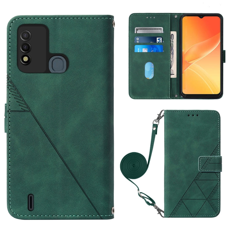 For Itel P37/Vision 2S/P651L Crossbody 3D Embossed Flip Leather Phone Case