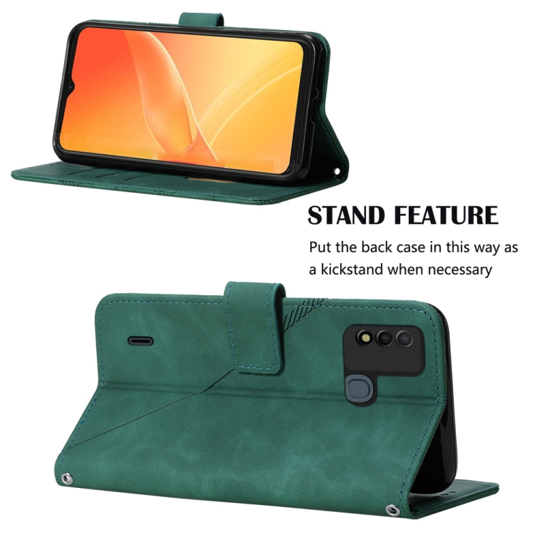For Itel P37/Vision 2S/P651L Crossbody 3D Embossed Flip Leather Phone Case