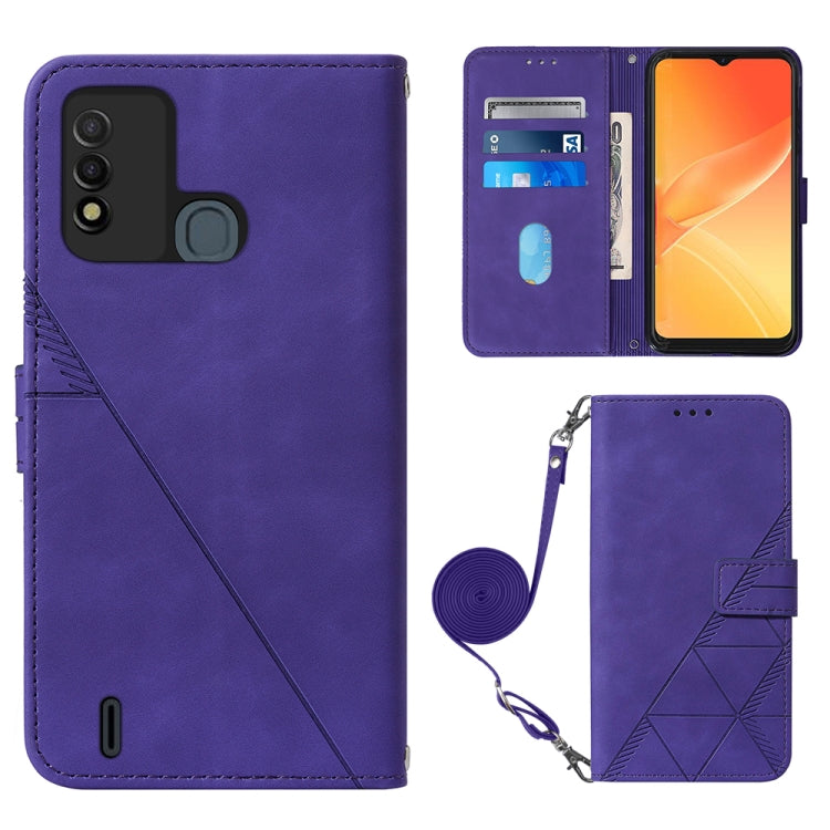 For Itel P37/Vision 2S/P651L Crossbody 3D Embossed Flip Leather Phone Case