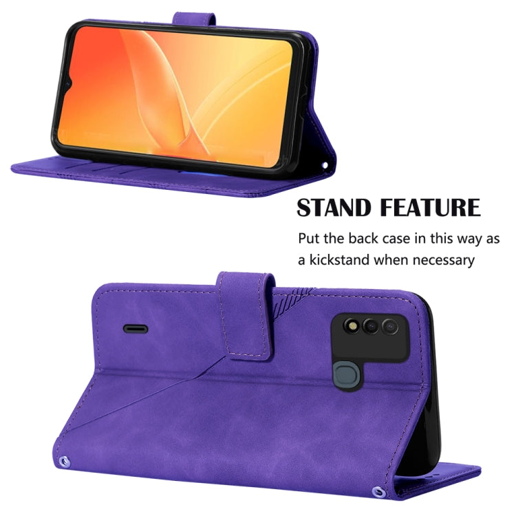 For Itel P37/Vision 2S/P651L Crossbody 3D Embossed Flip Leather Phone Case