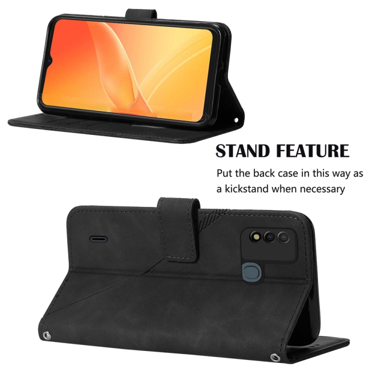 For Itel P37/Vision 2S/P651L Crossbody 3D Embossed Flip Leather Phone Case