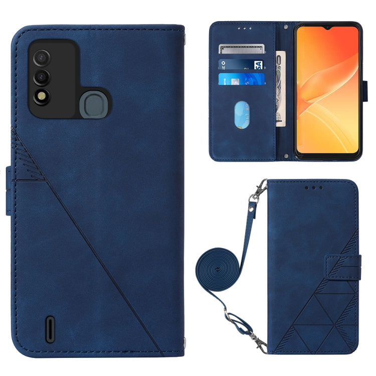 For Itel P37/Vision 2S/P651L Crossbody 3D Embossed Flip Leather Phone Case