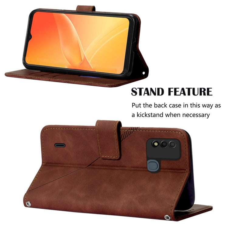 For Itel P37/Vision 2S/P651L Crossbody 3D Embossed Flip Leather Phone Case