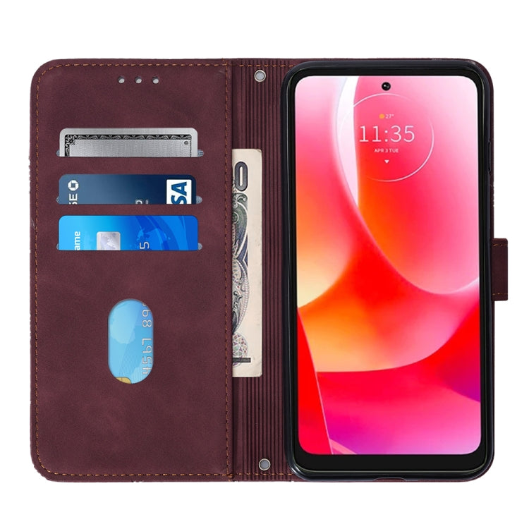 For Motorola Moto G 5G 2022 Crossbody 3D Embossed Flip Leather Phone Case