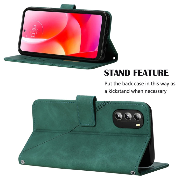 For Motorola Moto G 5G 2022 Crossbody 3D Embossed Flip Leather Phone Case