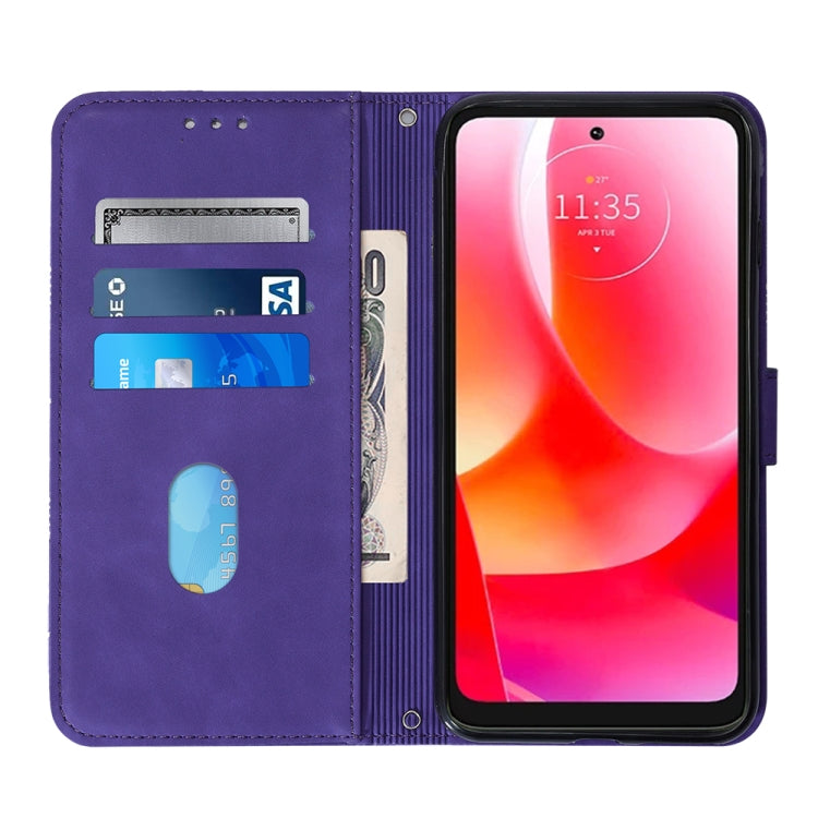 For Motorola Moto G 5G 2022 Crossbody 3D Embossed Flip Leather Phone Case