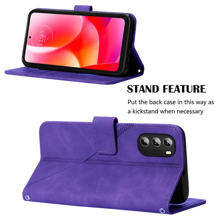 For Motorola Moto G 5G 2022 Crossbody 3D Embossed Flip Leather Phone Case