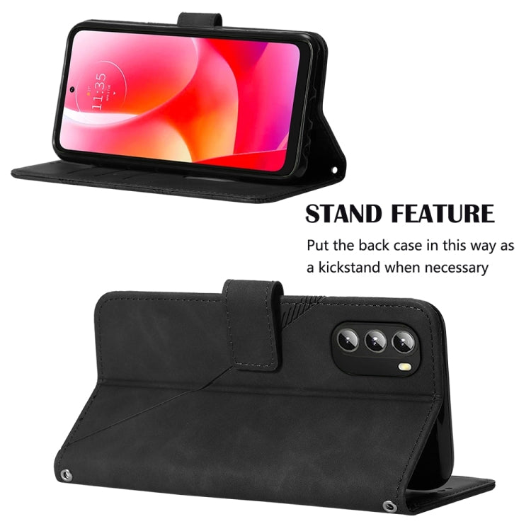For Motorola Moto G 5G 2022 Crossbody 3D Embossed Flip Leather Phone Case