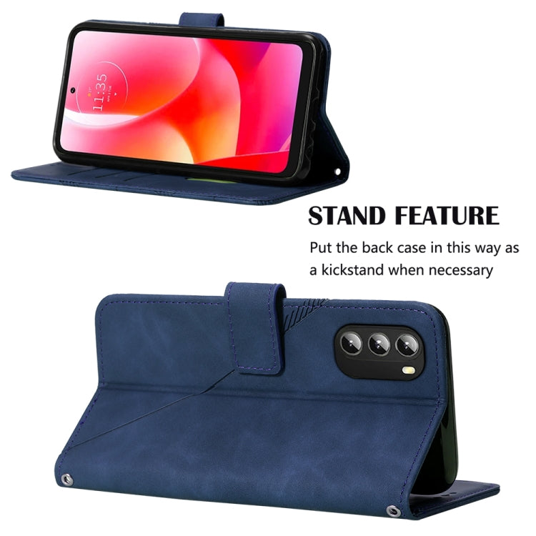For Motorola Moto G 5G 2022 Crossbody 3D Embossed Flip Leather Phone Case