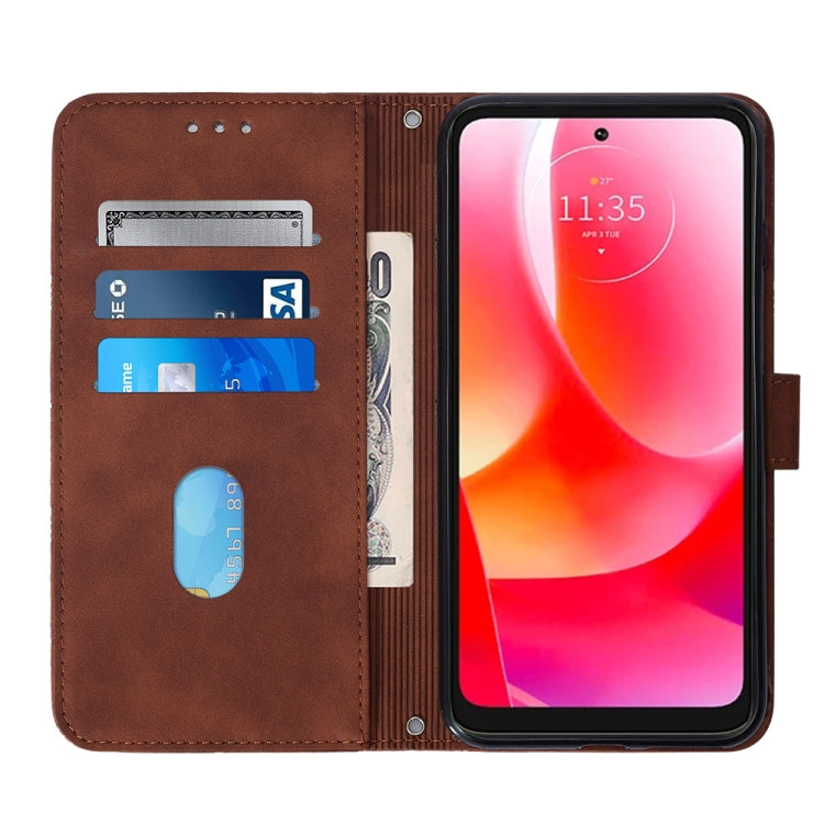 For Motorola Moto G 5G 2022 Crossbody 3D Embossed Flip Leather Phone Case