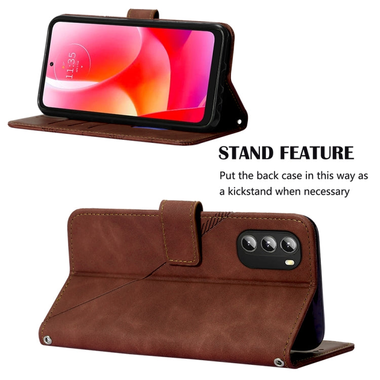 For Motorola Moto G 5G 2022 Crossbody 3D Embossed Flip Leather Phone Case