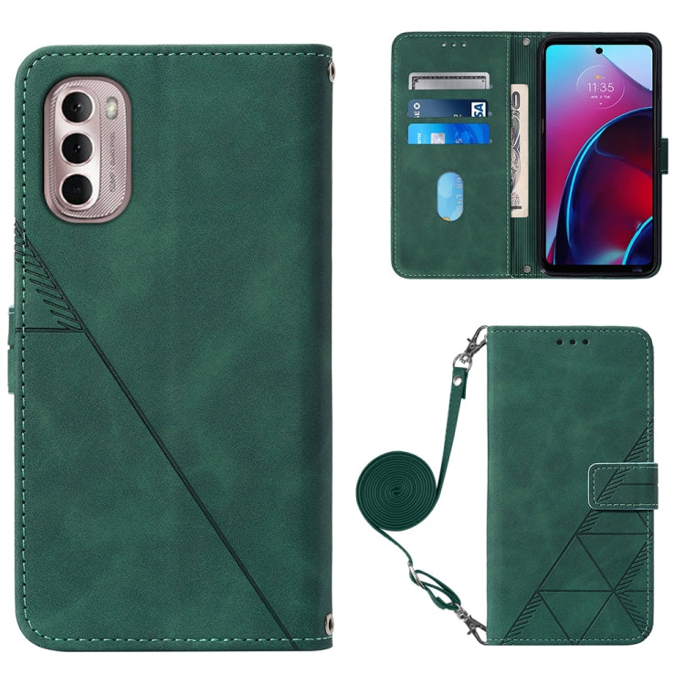 For Motorola Moto G Stylus 4G 2022 Crossbody 3D Embossed Flip Leather Phone Case